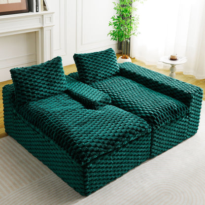 Modular Convertible Sofa and Twin Chaise Lounge