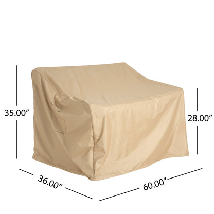 Shield Outdoor Loveseat Sofa Cover Beige by HouseOfZazla, outdoor furniture cover on Tampa Home & Garden Store