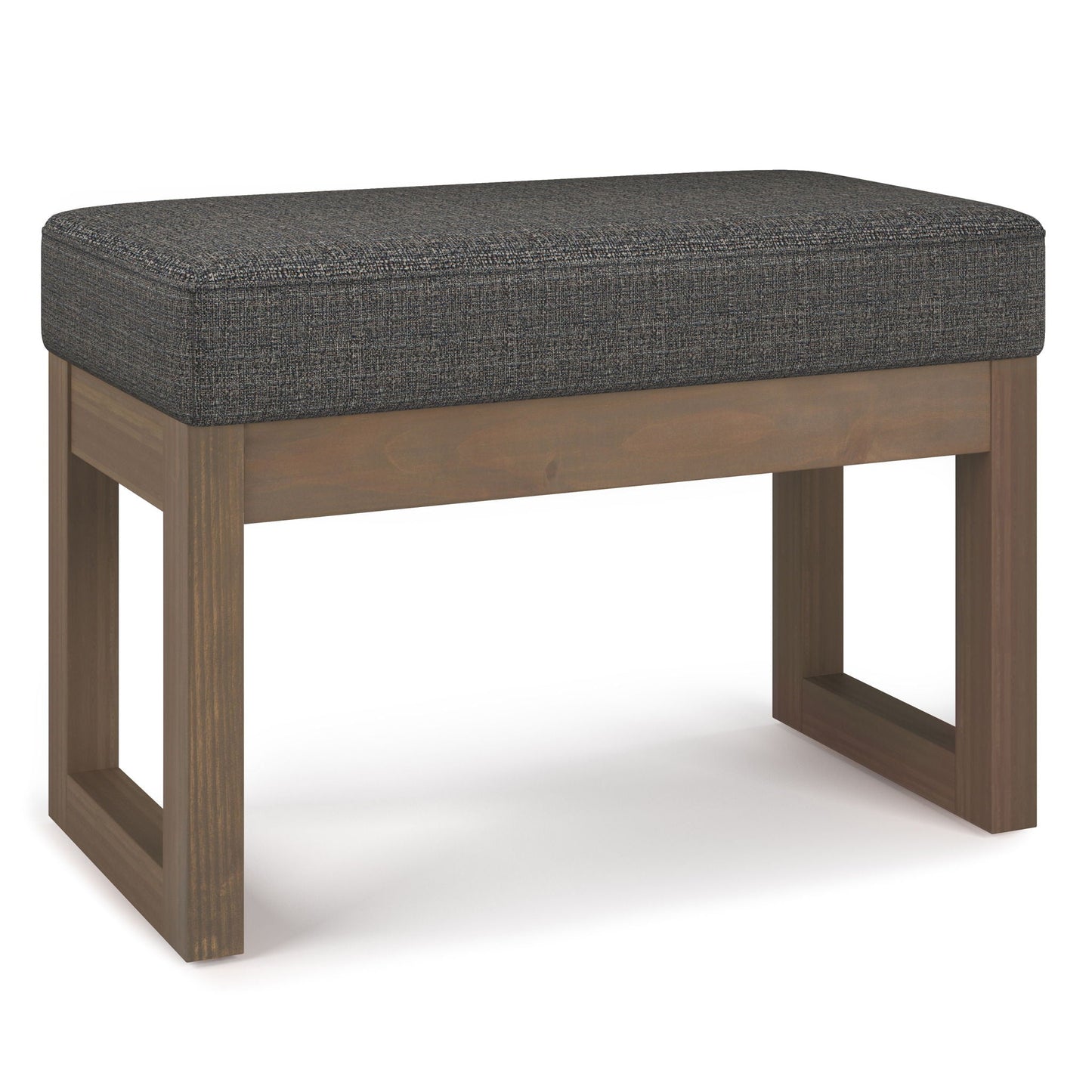 Milltown Upholstered Ottoman Bench With Driftwood