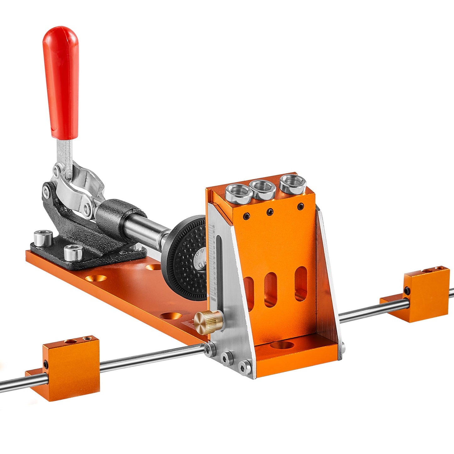 Pocket Hole Jig Kit 34pcs orange base red handle adjustable depth by HouseOfZazla on Tampa Home & Garden Store