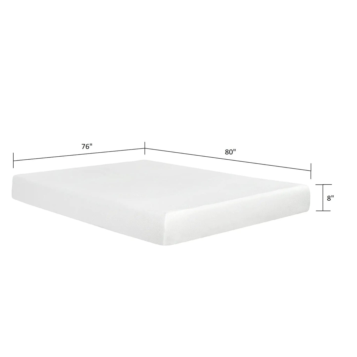 8-inch plush gel memory foam mattress with Aloe Vera cover by Unique Piece Furniture on Tampa Home & Garden Store