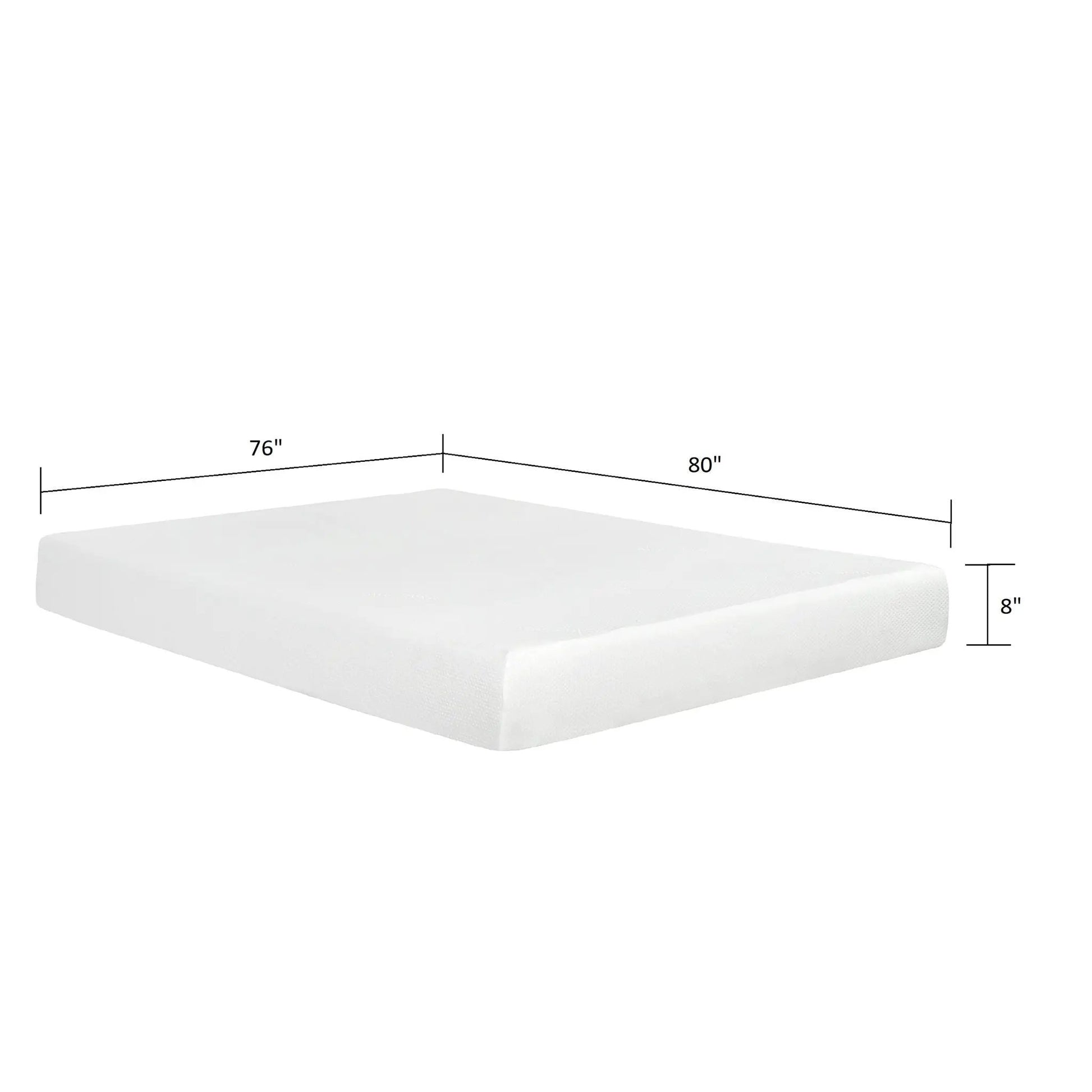 8-inch plush gel memory foam mattress with Aloe Vera cover by Unique Piece Furniture on Tampa Home & Garden Store