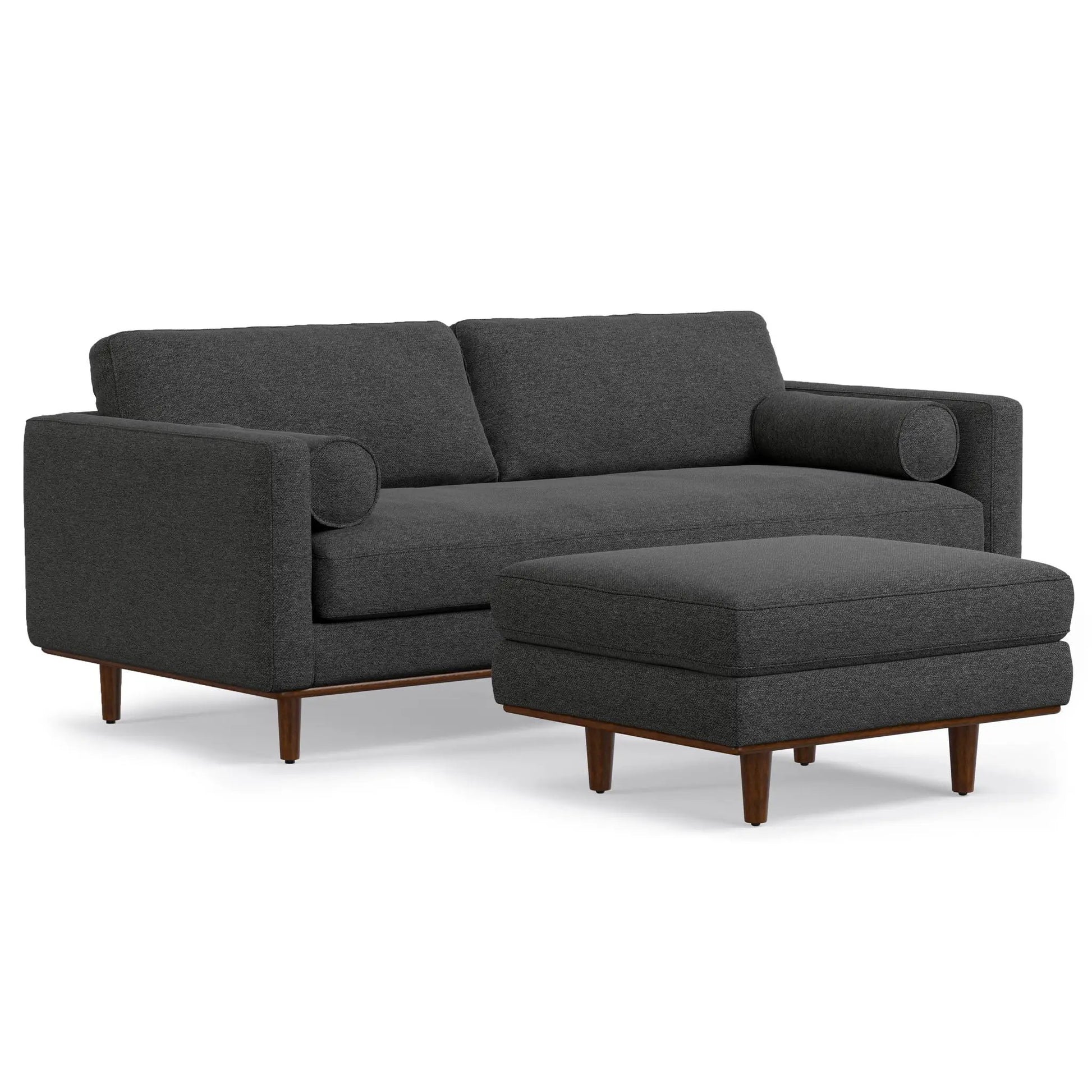 Morrison sofa and ottoman in dark fabric by Unique Piece Furniture, 2-piece set with legs on Tampa Home & Garden Store