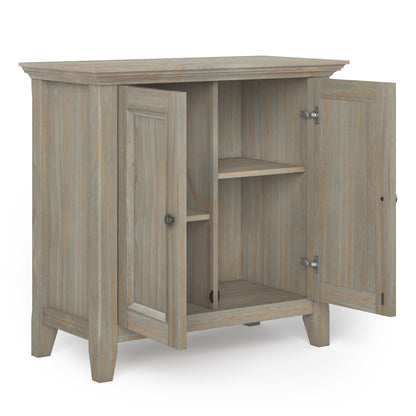 Amherst Handcrafted Low Storage Cabinet by HouseOfZazla in weathered gray wood finish on Tampa Home & Garden Store