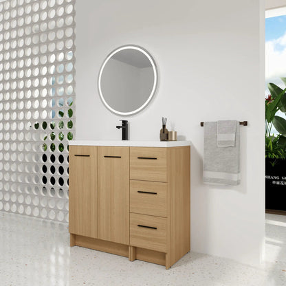 Wall Mounted Floating Vanity Sink and Drawers