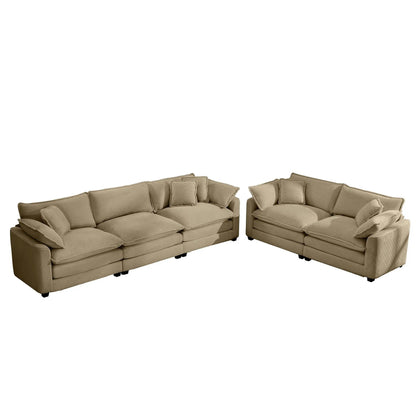 Elegant Sectional Sofa Set with Deep Seats