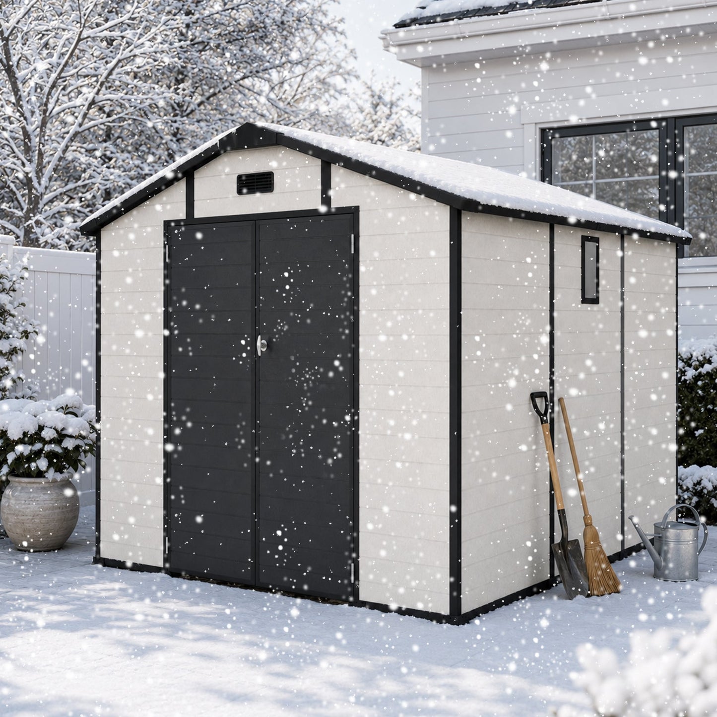 Sturdy 8x10 Ft Plastic Shed for Home and Garden