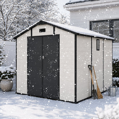 Sturdy 8x10 Ft Plastic Shed for Home and Garden