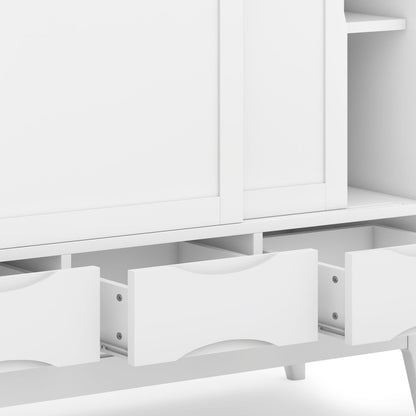 Harper Handcrafted Medium Storage Cabinet, white finish, HouseOfZazla accent cabinet on Tampa Home & Garden Store