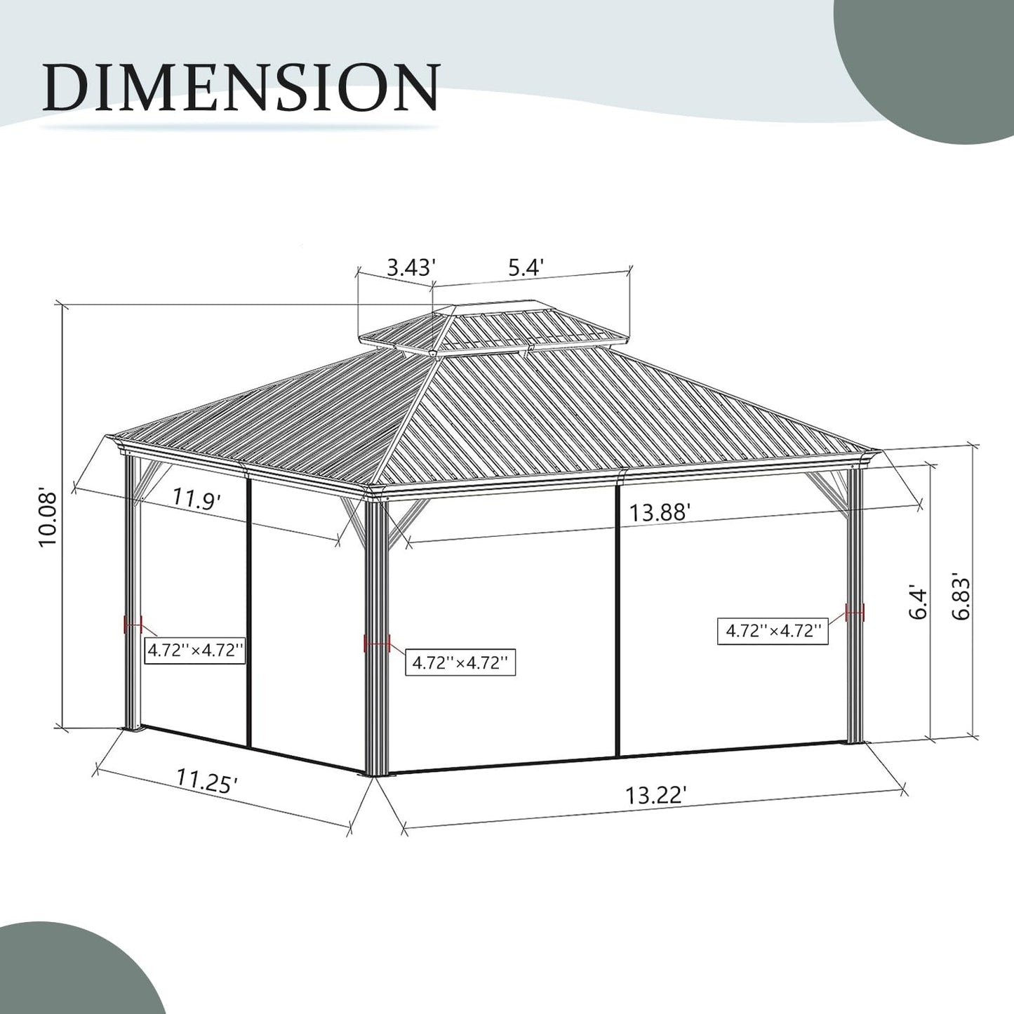 Sturdy Aluminum Hardtop And Timeless Gazebo Frame