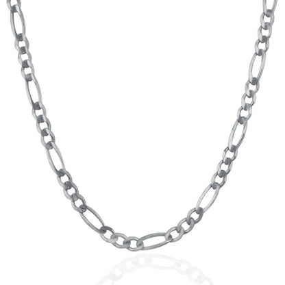 4.6mm white gold solid Figaro chain necklace, Bids.com brand on Tampa Home & Garden Store