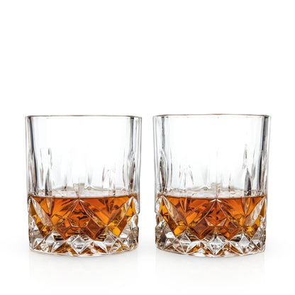 Admiral Heavy Crystal Whiskey Rocks Set of Two