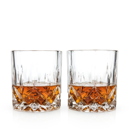 Admiral Heavy Crystal Whiskey Rocks Set of Two