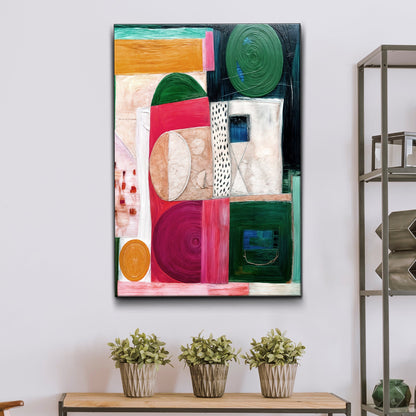 Modern Geometric Patterns Wall Art Canvas by Tailored Canvases Crafting Canvas colorful blocks on Tampa Home & Garden Store