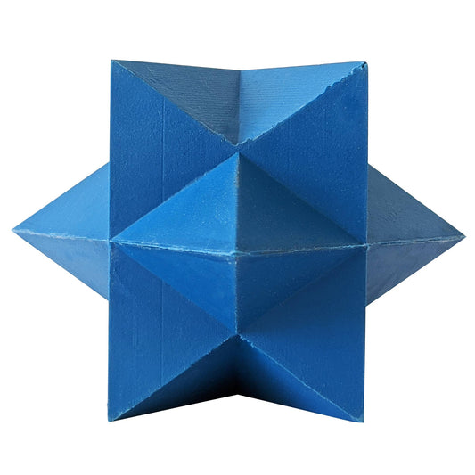 Blue Star-Shaped Natural Rubber Dog Chew Toy – Durable & Textured for Engaging Playtime - Tampa Home & Garden Store