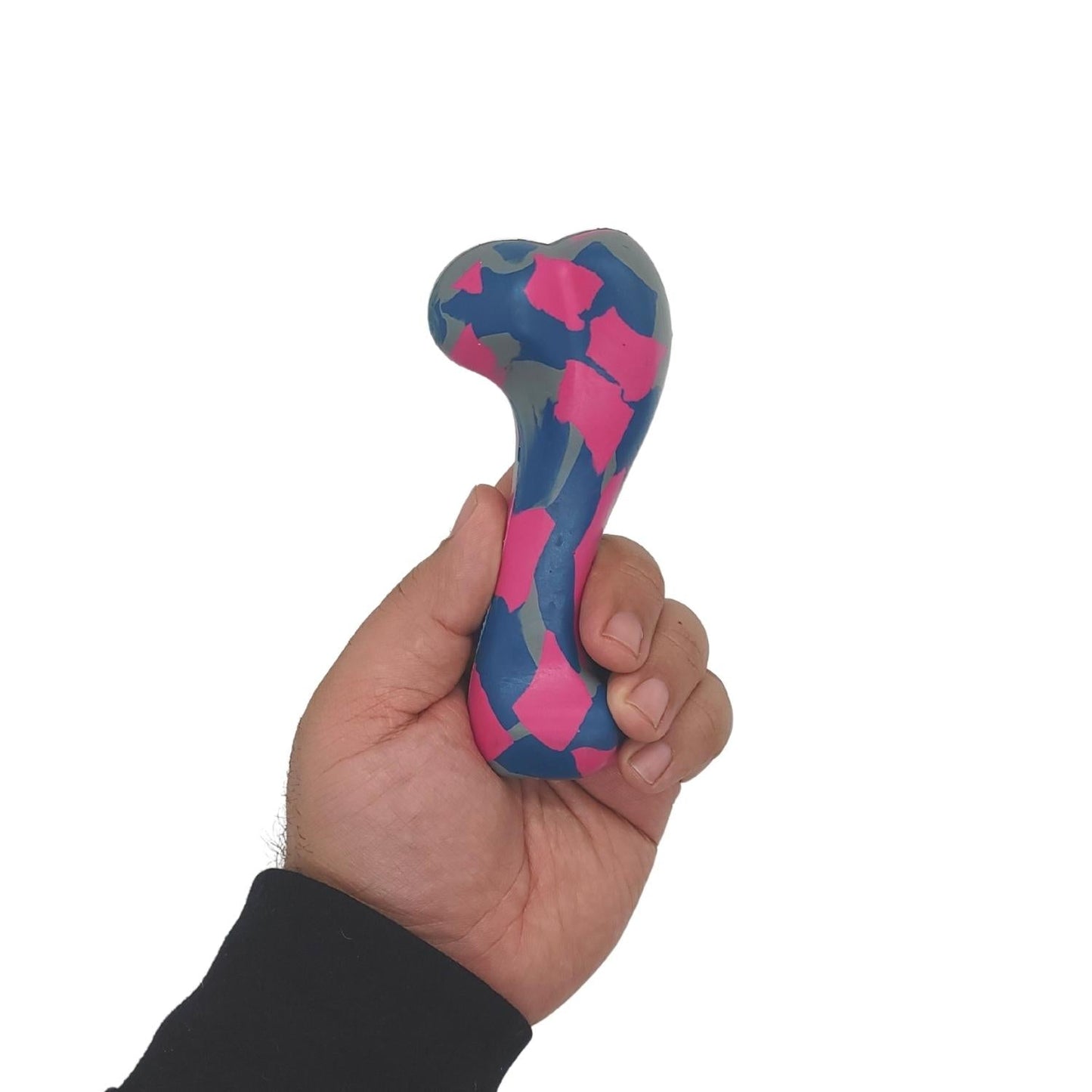 Juguete masticable de hueso de caucho natural para perros: duradero y seguro, divertido e interactivo, tamaño pequeño.