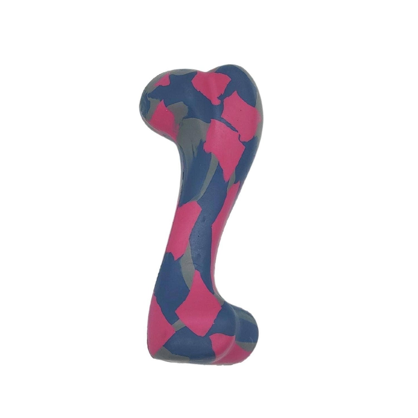 Juguete masticable de hueso de caucho natural para perros: duradero y seguro, divertido e interactivo, tamaño pequeño.