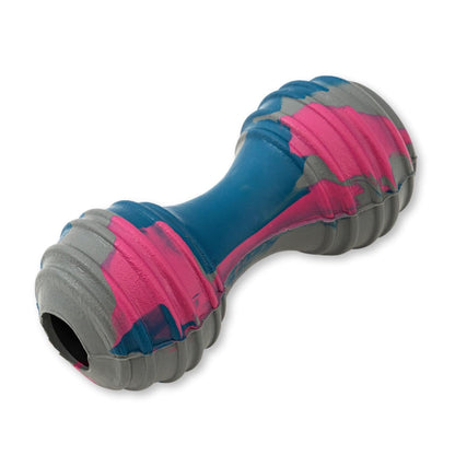 Juguete masticable de caucho natural para perros: duradero y seguro, divertido e interactivo.