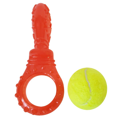 Juguete interactivo para masticar para perros de TPR con chirriador desmontable y relleno de golosinas