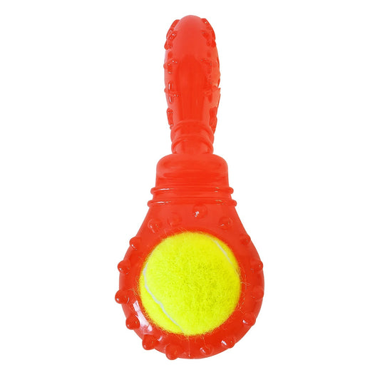 Juguete interactivo para masticar para perros de TPR con chirriador desmontable y relleno de golosinas