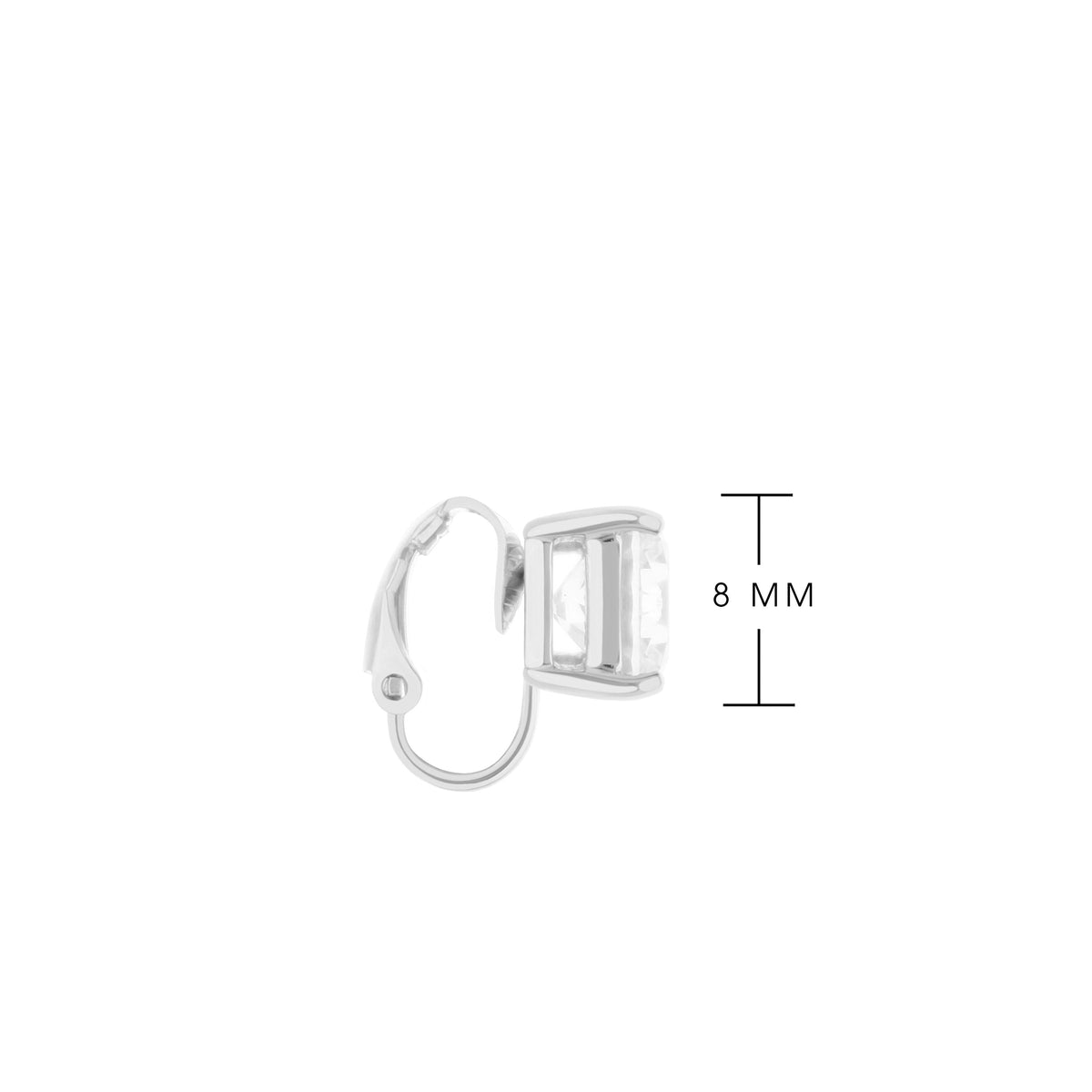 925 Clip On Earrings by Lauren G Adams silver-tone with crystal accents on Tampa Home & Garden Store