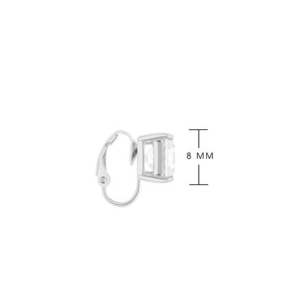 925 Clip On Earrings by Lauren G Adams silver-tone with crystal accents on Tampa Home & Garden Store