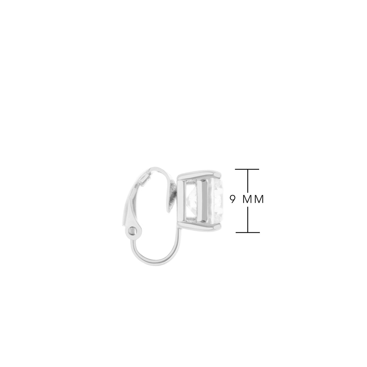 Lauren G Adams 925 sterling silver clip-on earrings with geometric crystal accents on Tampa Home & Garden Store