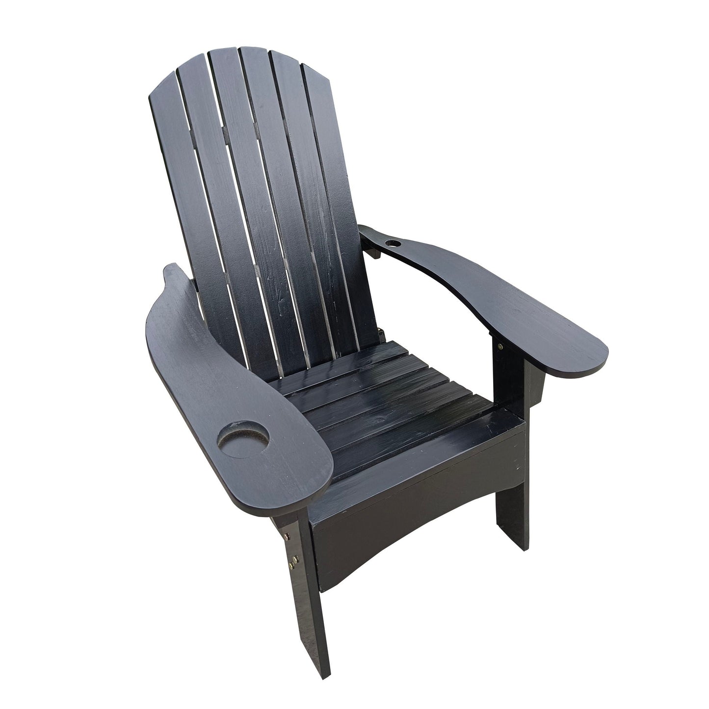 Outdoor Wood Adirondack Chair and Umbrella Hole
