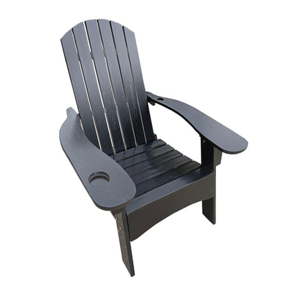 Outdoor Wood Adirondack Chair and Umbrella Hole