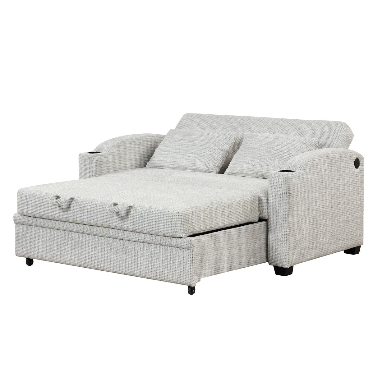 Convertible Sofa With Usb And Adjustable Backrest