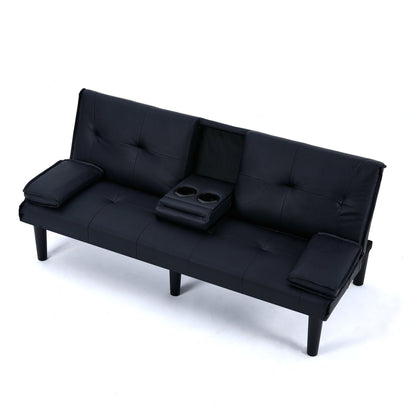 Compact Foldable Sofa Bed and Cup Holder