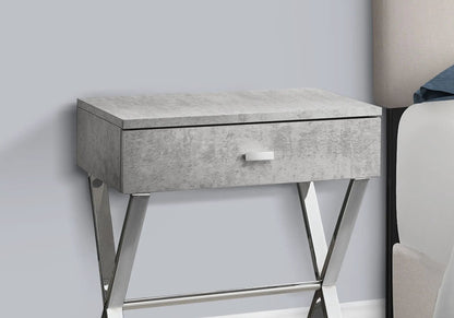 Accent Side X Table Storage Drawer Modern