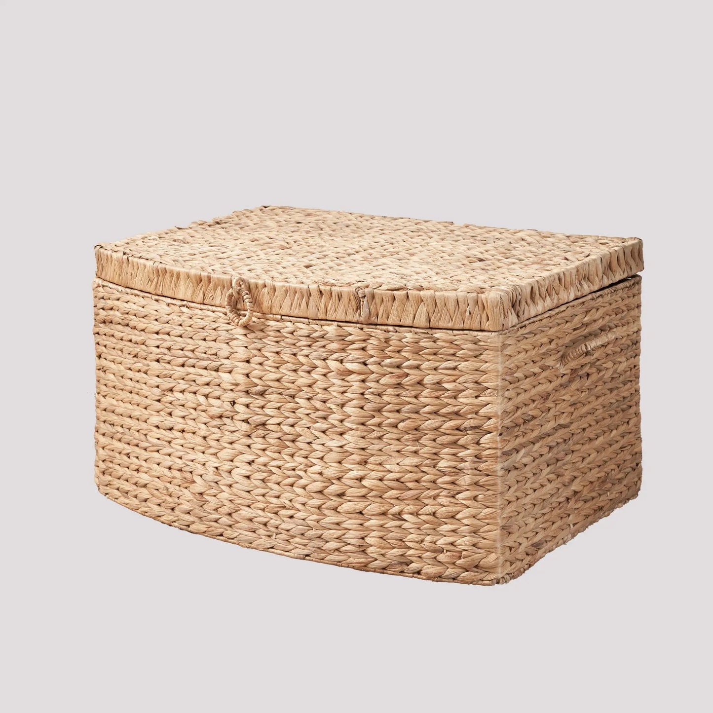 Rectangular water hyacinth basket with handles natural brown by Unique Piece Furniture on Tampa Home & Garden Store