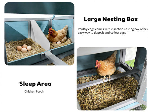 141in wooden chicken coop with nesting box, perch and wire fence by HouseOfZazla on Tampa Home & Garden Store