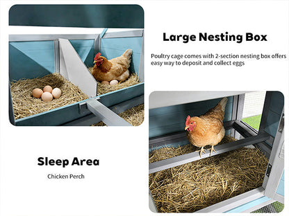 141in wooden chicken coop with nesting box, perch and wire fence by HouseOfZazla on Tampa Home & Garden Store