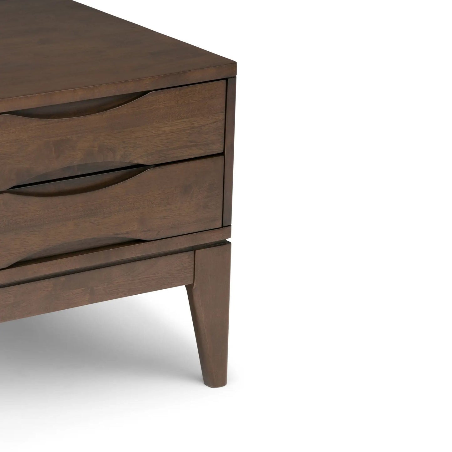 Harper Handcrafted End Table in dark wood with curved drawer pulls by Unique Piece Furniture on Tampa Home & Garden Store