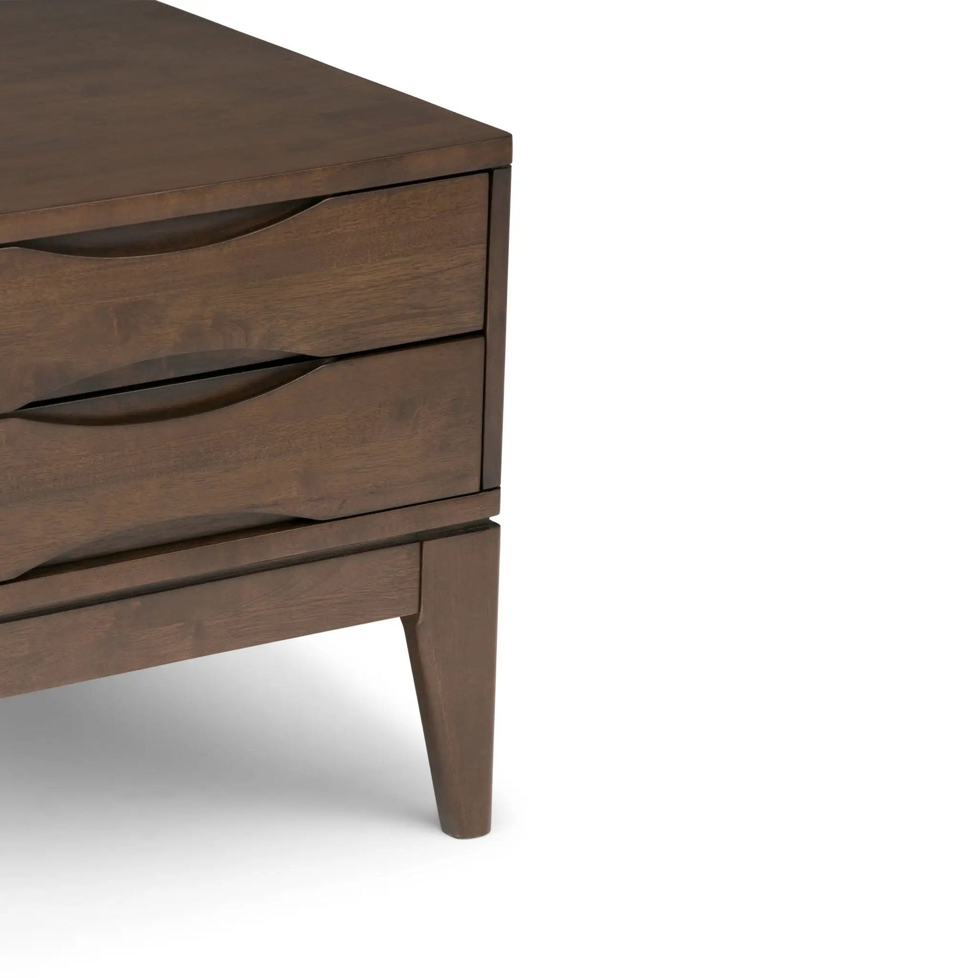 Harper Handcrafted End Table in dark wood with curved drawer pulls by Unique Piece Furniture on Tampa Home & Garden Store