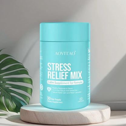 Ashwagandha For Women Stress Relief Mix supplement bottle by Perfecsy in teal packaging on Tampa Home & Garden Store