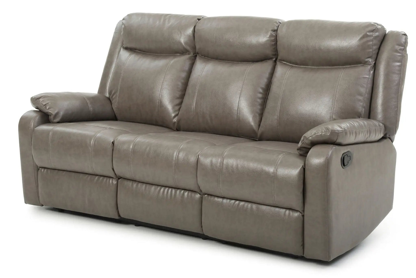 Contemporary three seater reclining sofa taupe leather by Unique Piece Furniture on Tampa Home & Garden Store