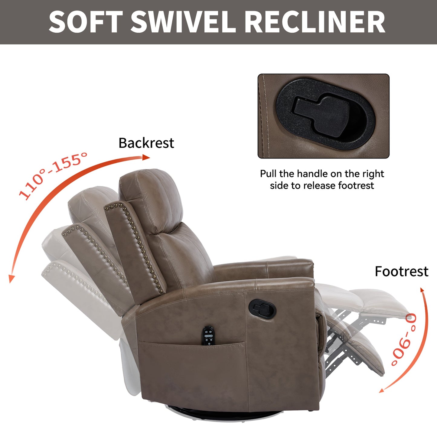 Comfortmax Camel Genuine Leather Recliner
