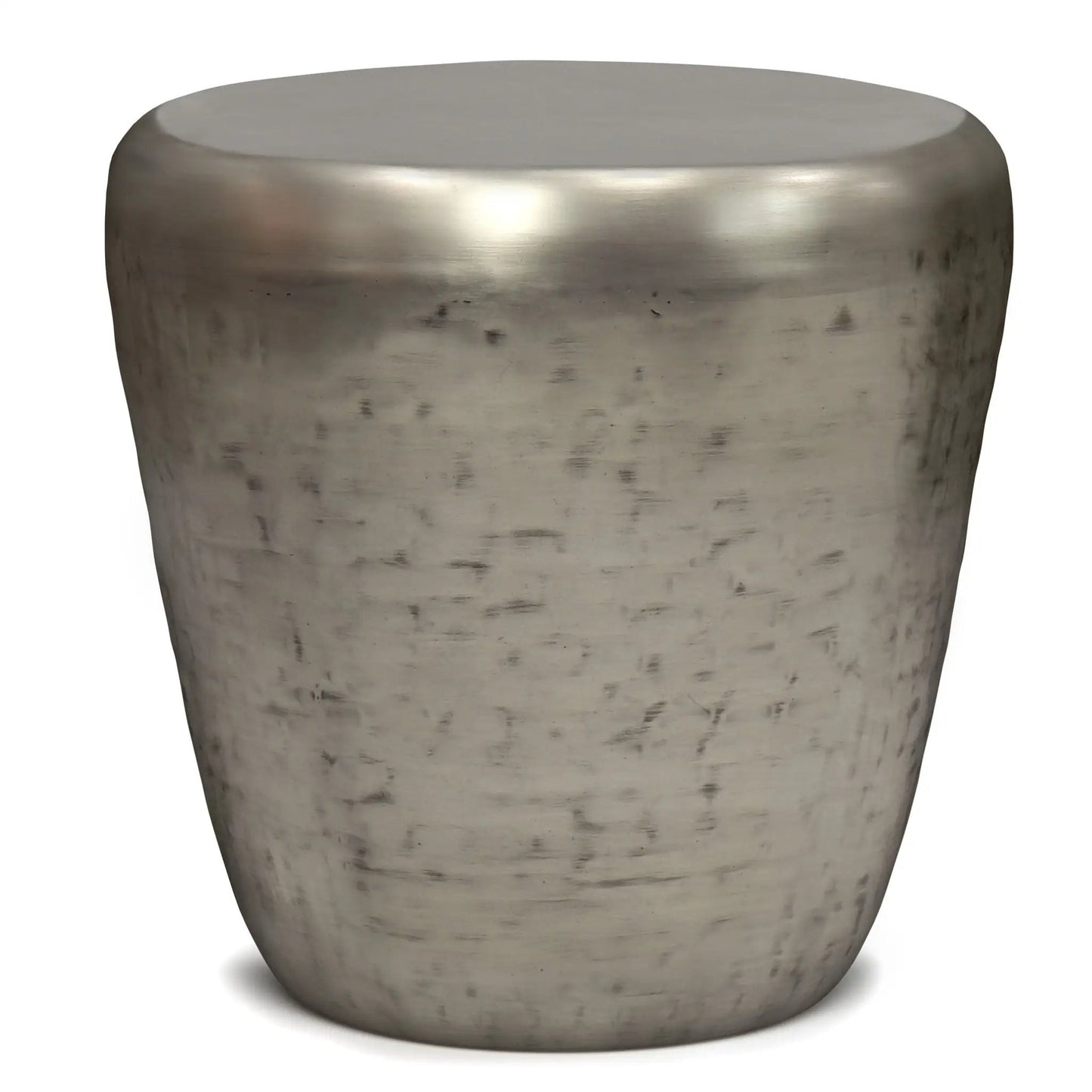 Garvy Handcrafted Solid Metal Drum Side Table