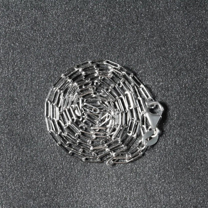 14K white gold paperclip chain necklace, 1.5mm links, by Bids.com, includes lobster clasp on Tampa Home & Garden Store