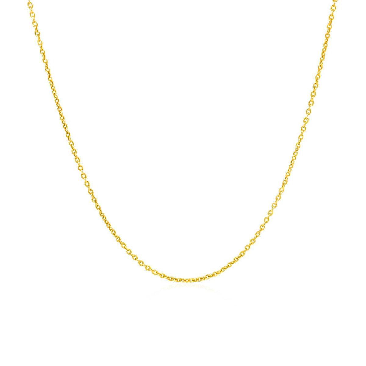 14k yellow gold round cable link chain necklace 1.1mm by Bids.com on Tampa Home & Garden Store