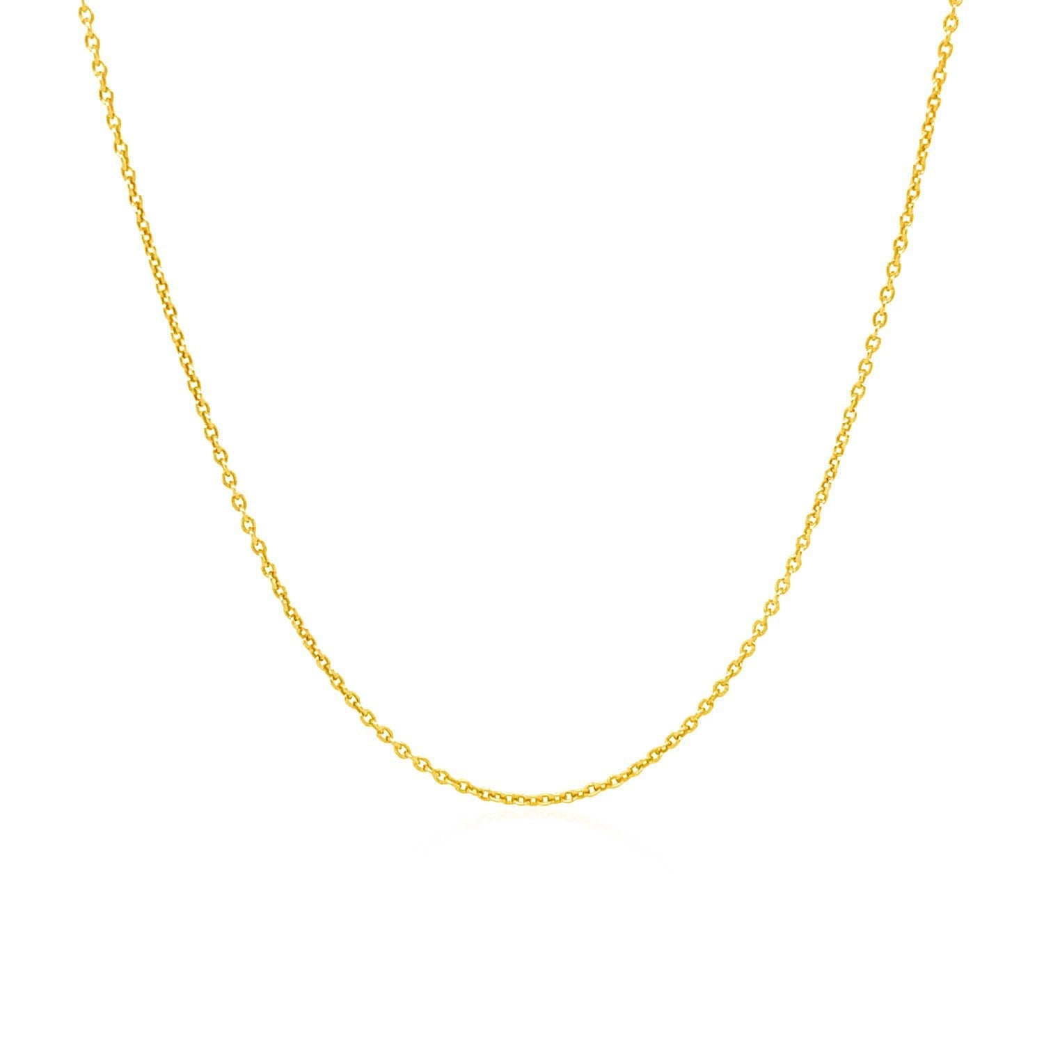 14k yellow gold round cable link chain necklace 1.1mm by Bids.com on Tampa Home & Garden Store
