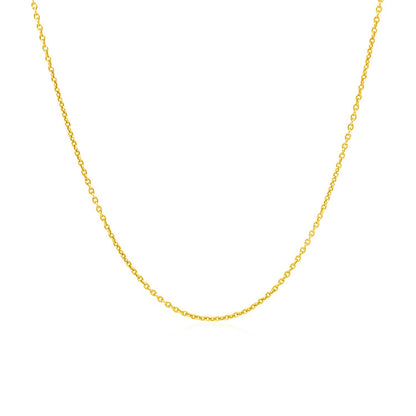 14k yellow gold round cable link chain necklace 1.1mm by Bids.com on Tampa Home & Garden Store