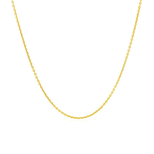 14k yellow gold round cable link chain necklace 1.1mm by Bids.com on Tampa Home & Garden Store