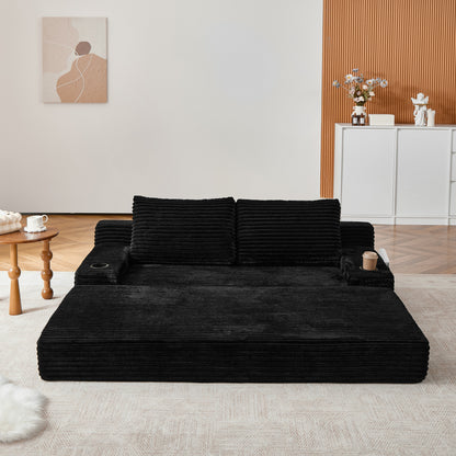 Comfortable Corduroy Two In One Sofa And Bed