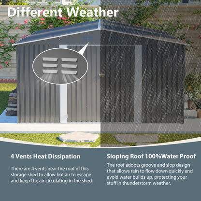Secure 12X14 Ft Metal Shed For Home And Garden
