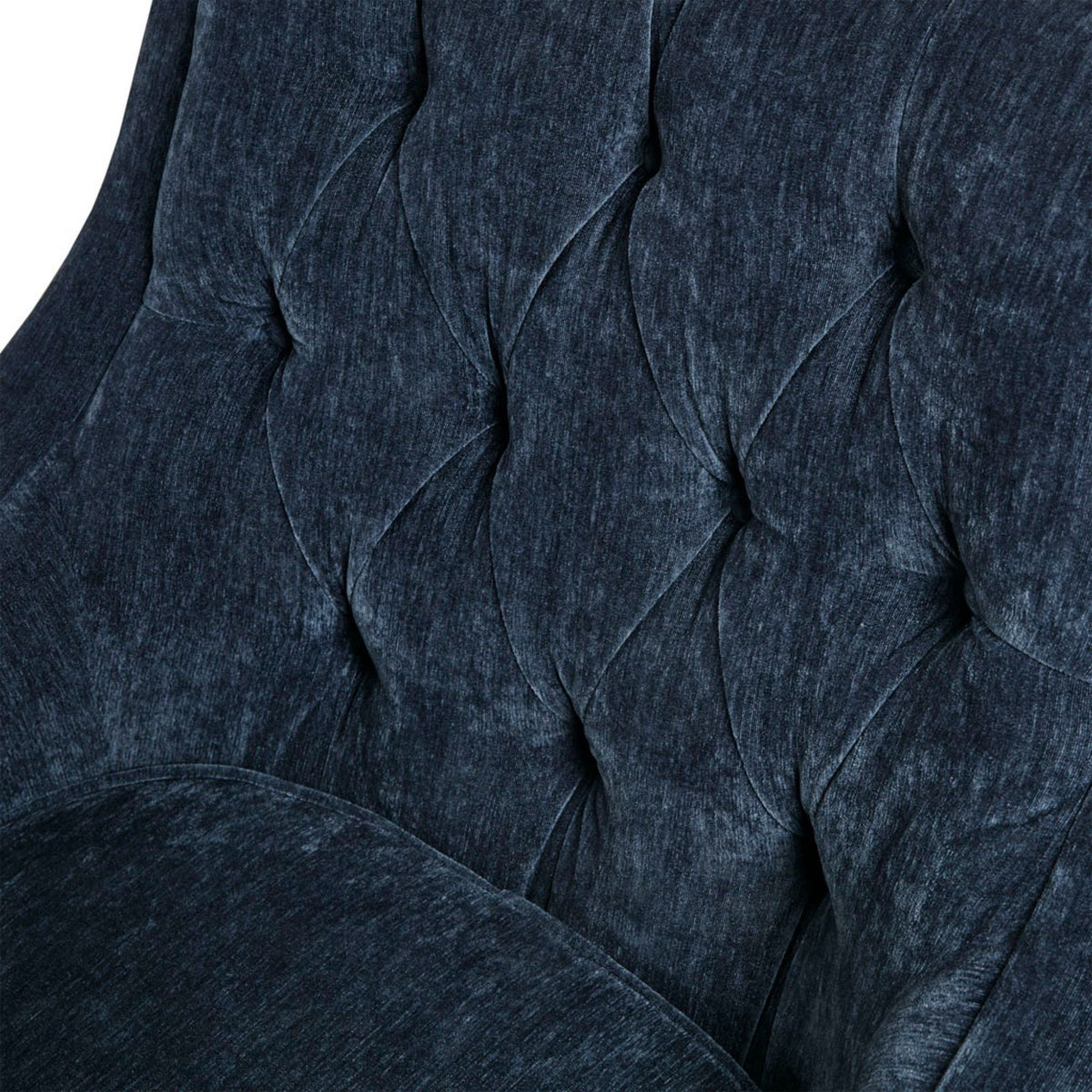 Button tufted blue-gray velvet arm chair with removable cushion by HouseOfZazla on Tampa Home & Garden Store