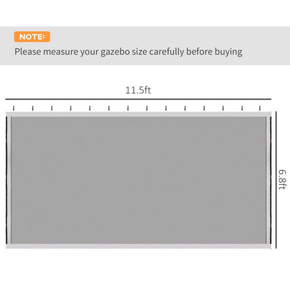 Replacement Mesh Sidewall For Gazebo 10x13 White